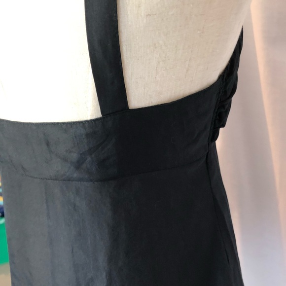 COUNTRY ROAD 100% Black Silk Camisole Size XS, buckle detail, zipper, straps - Picture 10 of 12